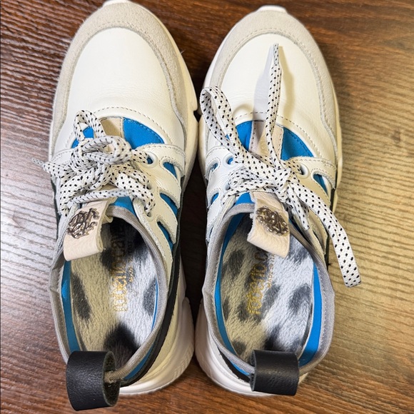 Roberto Cavalli Other - Roberto Cavalli Kids White Sneakers with Blue & Black Accents